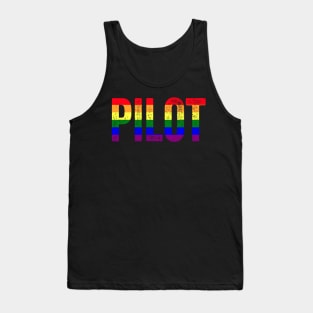 Pilot rainbow stripe Tank Top